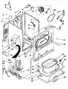 Cabinet parts for Kenmore Dryer 110.77732792 (11077732792, 110 77732792) from AppliancePartsPros.com