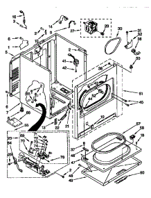 Cabinet parts for Kenmore Dryer 110.77732794 (11077732794, 110 77732794) from AppliancePartsPros.com
