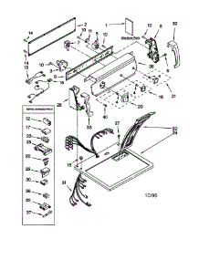Top And Console parts for Kenmore Dryer 110.77732795 (11077732795, 110 77732795) from AppliancePartsPros.com