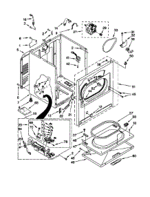 Cabinet parts for Kenmore Dryer 110.77732795 (11077732795, 110 77732795) from AppliancePartsPros.com