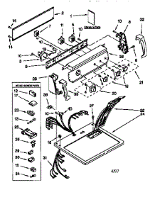 Top And Console parts for Kenmore Dryer 110.77832791 (11077832791, 110 77832791) from AppliancePartsPros.com