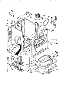 Cabinet parts for Kenmore Dryer 110.77832792 (11077832792, 110 77832792) from AppliancePartsPros.com