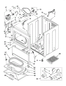 Cabinet Parts parts for Kenmore Dryer 110.77841600 (11077841600, 110 77841600) from AppliancePartsPros.com
