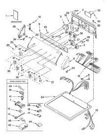 Top And Console Parts parts for Kenmore Dryer 110.77841600 (11077841600, 110 77841600) from AppliancePartsPros.com