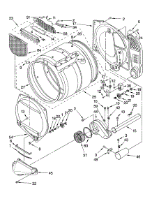 Bulkhead Parts parts for Kenmore Dryer 110.77851600 (11077851600, 110 77851600) from AppliancePartsPros.com