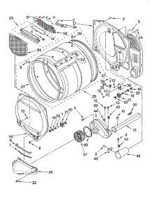 Bulkhead Parts parts for Kenmore Dryer 110.77862600 (11077862600, 110 77862600) from AppliancePartsPros.com