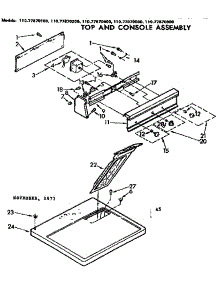Top And Console Assembly parts for Sears Dryer 11077870400 from AppliancePartsPros.com