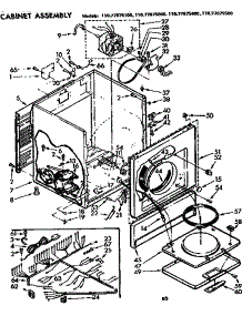 Cabinet Assembly parts for Sears Dryer 11077875600 from AppliancePartsPros.com