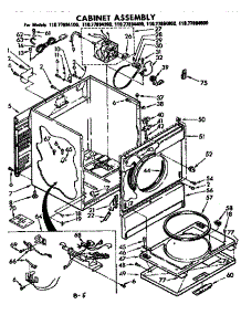 Cabinet Assembly parts for Sears Dryer 11077894600 from AppliancePartsPros.com