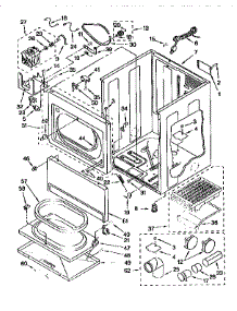 Cabinet parts for Kenmore Dryer 110.77904791 (11077904791, 110 77904791) from AppliancePartsPros.com