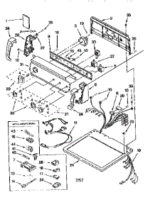 Top And Console parts for Kenmore Dryer 110.77904791 (11077904791, 110 77904791) from AppliancePartsPros.com
