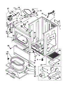 Cabinet parts for Kenmore Dryer 110.77904792 (11077904792, 110 77904792) from AppliancePartsPros.com