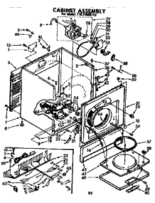 Cabinet Assembly parts for Sears Dryer 11077955110 from AppliancePartsPros.com