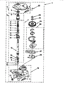 Gearcase 3360630 parts for Kenmore Washer 110.92587210 (11092587210, 110 92587210) from AppliancePartsPros.com