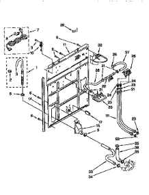 Rear Panel parts for Kenmore Washer 110.92587400 (11092587400, 110 92587400) from AppliancePartsPros.com