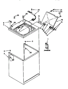 Top And Cabinet parts for Kenmore Washer 110.92587400 (11092587400, 110 92587400) from AppliancePartsPros.com
