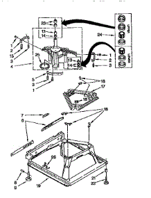 Machine Base parts for Kenmore Washer 110.92587400 (11092587400, 110 92587400) from AppliancePartsPros.com