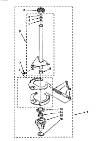 Brake And Drive Tube 388952 parts for Kenmore Washer 110.92587410 (11092587410, 110 92587410) from AppliancePartsPros.com