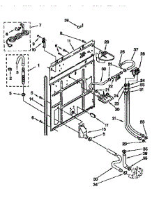 Rear Panel parts for Kenmore Washer 110.92588200 (11092588200, 110 92588200) from AppliancePartsPros.com