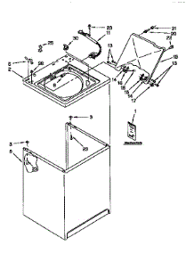 Top And Cabinet parts for Kenmore Washer 110.92588210 (11092588210, 110 92588210) from AppliancePartsPros.com