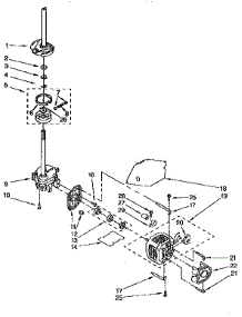 Motor And Pump parts for Kenmore Washer 110.92590100 (11092590100, 110 92590100) from AppliancePartsPros.com