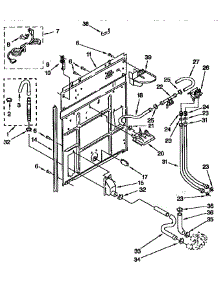Rear Panel parts for Kenmore Washer 110.92590110 (11092590110, 110 92590110) from AppliancePartsPros.com