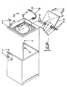 Top And Cabinet parts for Kenmore Washer 110.92590800 (11092590800, 110 92590800) from AppliancePartsPros.com