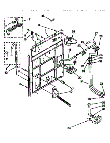 Rear Panel parts for Kenmore Washer 110.92590820 (11092590820, 110 92590820) from AppliancePartsPros.com