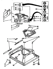 Machine Base parts for Kenmore Washer 110.92590820 (11092590820, 110 92590820) from AppliancePartsPros.com