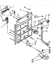 Rear Panel Parts parts for Kenmore Washer 110.92591200 (11092591200, 110 92591200) from AppliancePartsPros.com