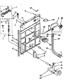 Rear Panel parts for Kenmore Washer 110.92591210 (11092591210, 110 92591210) from AppliancePartsPros.com