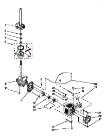 Brake,Clutch,Gearcase,Motor, Pump parts for Kenmore Washer 110.92591220 (11092591220, 110 92591220) from AppliancePartsPros.com