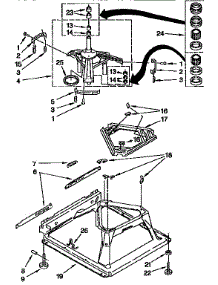 Machine Base parts for Kenmore Washer 110.92591410 (11092591410, 110 92591410) from AppliancePartsPros.com