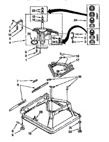 Machine Base parts for Kenmore Washer 110.92591420 (11092591420, 110 92591420) from AppliancePartsPros.com