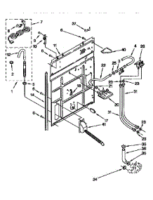Rear Panel parts for Kenmore Washer 110.92591420 (11092591420, 110 92591420) from AppliancePartsPros.com