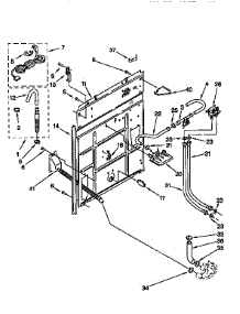 Rear Panel parts for Kenmore Washer 110.92591430 (11092591430, 110 92591430) from AppliancePartsPros.com
