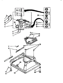 Machine Base parts for Kenmore Washer 110.92591430 (11092591430, 110 92591430) from AppliancePartsPros.com