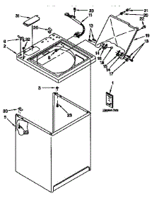 Top And Cabinet Parts parts for Kenmore Washer 110.92592200 (11092592200, 110 92592200) from AppliancePartsPros.com