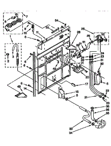 Rear Panel Parts parts for Kenmore Washer 110.92592400 (11092592400, 110 92592400) from AppliancePartsPros.com