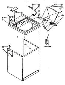 Top And Cabinet Parts parts for Kenmore Washer 110.92593200 (11092593200, 110 92593200) from AppliancePartsPros.com