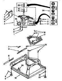 Machine Base Parts parts for Kenmore Washer 110.92593200 (11092593200, 110 92593200) from AppliancePartsPros.com