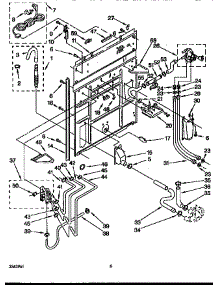 Rear Panel parts for Kenmore Washer 110.92593210 (11092593210, 110 92593210) from AppliancePartsPros.com