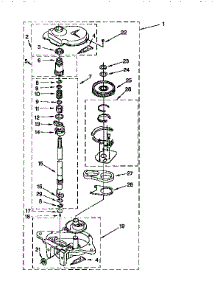 Gearcase parts for Kenmore Washer 110.92593220 (11092593220, 110 92593220) from AppliancePartsPros.com