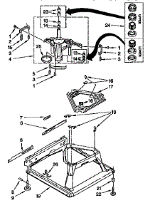Machine Base parts for Kenmore Washer 110.92593410 (11092593410, 110 92593410) from AppliancePartsPros.com