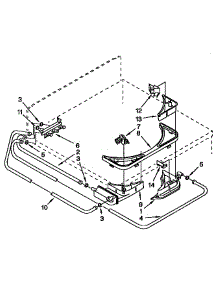 Bleach, Detergent And Rinse Dispenser parts for Kenmore Washer 110.92593410 (11092593410, 110 92593410) from AppliancePartsPros.com