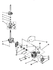 Gearcase, Motor And Pump parts for Kenmore Washer 110.92593420 (11092593420, 110 92593420) from AppliancePartsPros.com