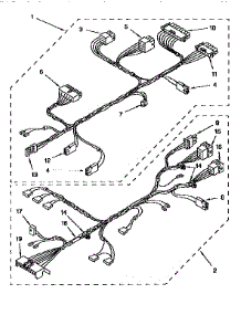 Wiring Harness parts for Kenmore Washer 110.92595200 (11092595200, 110 92595200) from AppliancePartsPros.com