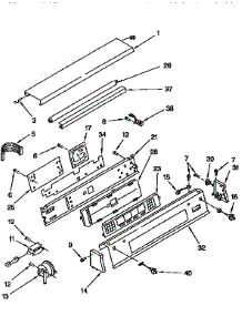 Control Panel parts for Kenmore Washer 110.92595210 (11092595210, 110 92595210) from AppliancePartsPros.com