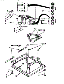 Machine Base parts for Kenmore Washer 110.92597200 (11092597200, 110 92597200) from AppliancePartsPros.com