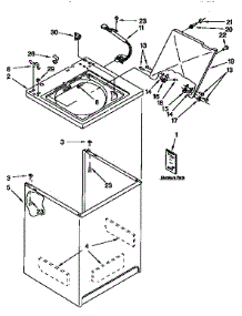 Top And Cabinet parts for Kenmore Washer 110.92597200 (11092597200, 110 92597200) from AppliancePartsPros.com